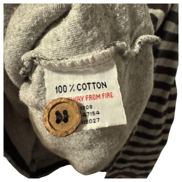 Mini Boden Kids Long Sleeve Henley / Hoodie Sweater, Striped, 7-8Y - Picture 4 of 5